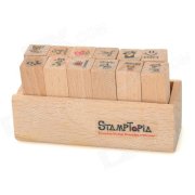 DIY Life Diary Wooden Stamps Set (12 PCS)