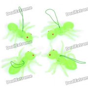 Noctilucent Soft Silicone Ant Toys with Strap (4-Pack)