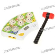 1.4" LCD Whack a Mole Game Hit Hamster Toy with Hammer (3 x AAA)