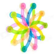 Folding Colorful Plastic Frisbee Toy - Multi-Color