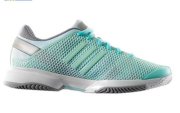 Adidas Womens Stella McCartney Barricade 8 Tennis Shoes- Mint/White 