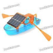 Solar Powered Assembly Boat Toy - Blue + Orange