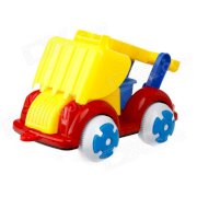 9111 Non-toxic Plastic Sand Beach Toy 4-Wheel Truck w/ Shovel for Kids - Yellow