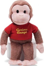 Classic Curious George in Red Shirt 8" by Gund 