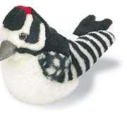 Downy Woodpecker - Audubon Plush Bird (Authentic Bird Sound)