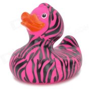 Zebra Grain Funny Floating Duck Bath Toy for Kids - Deep Pink + Black