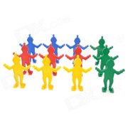 Non-Toxic Plastic Clever Clowns - Yellow + Blue + Red + Green