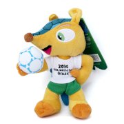 2014 Brazil World Cup Fuleco Plush Toy 22cm/8.66in Holding the Ball