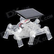 TYN-P-6 DIY Solar Energy-powered Six-legged Assembling Robot Toy Set - Black + Transparent