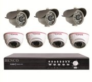 Lắp trọn bộ 7 camera quan sát cao cấp (Benco BEN- 3303 + BEN- 7036 + Đầu ghi hình BEN- 8008HD)