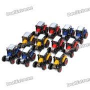 Pull Back Farmer Tractor Model Toy Car with Hook (12-Piece)