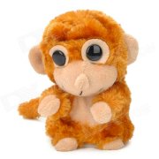 Cute Talking Nodding Monkey Style Electronic Plush Toy - Brown + Fleshcolor
