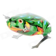 Funny Wind Up Jumping Frog Toy - Green