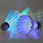 Tenflyer Pack of 4 Colorful LED Badminton Feather Shuttlecock Shuttlecocks