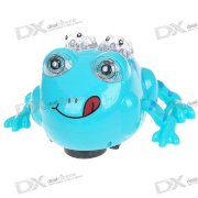 Moving Frog Toy with LED Light and Sound Effects - Blue (3*AA)