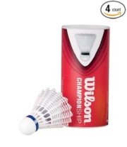 Wilson Badminton Shuttles Championship (3 pk) White 78 speed Four Tubes