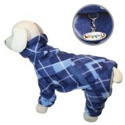 Blue Argyle Turtleneck Fleece Dog Pajamas by Klippo