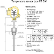 Temperature sensor Aplisens CT GN1