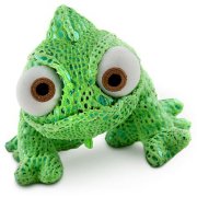 Disney Tangled Exclusive 8 Inch Bean Plush Figure Chameleon Green Pascal (Closed Mouth)
