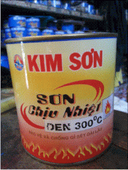 Sơn chịu nhiệt 300 độ đen Kim Sơn