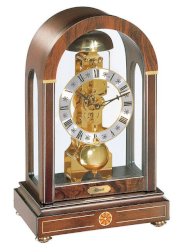 Hermle Stratford 14-Day Walnut Skeleton Mantel Clock - 22712-030791