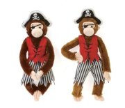 Fiesta Plush - Ahoy Matey Plush - PIRATE MONKEY (Random Assorted Color - either Light or Dark)