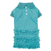 Blooming Brights Polo Dog Dress - Turquoise