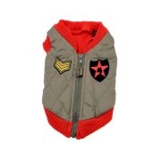 Bomber Dog Vest by Gooby - Red Trim
