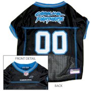 Carolina Panthers Officially Licensed Dog Jersey - Blue Trim