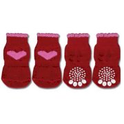 Doggy Socks - Red & Pink Heart