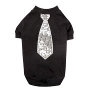 East Side Collection Love Me Sequin Tie T-Shirt - Black