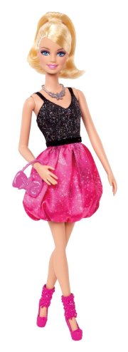 Barbie Fashionista Party Glam Barbie Doll, Pink and Black Dress