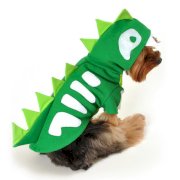 Green Skeleton Dinosaur Dog Costume by Anit