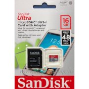 Micro SDHC Sandisk Class 10 Ultra 320X 48Mb/s - 16GB