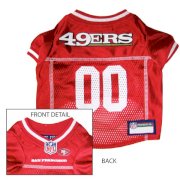San Francisco 49ers Officially Licensed Dog Jersey - Red with White Trim