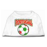 Portugal Soccer Print Dog Shirt - White