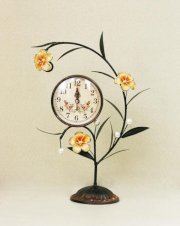 Đồng hồ sắt hoa lá để bàn DH247 (S005A)