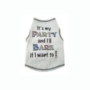 It's My Party Dog Tank Top - White