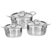 Bộ nồi inox Elegan 1 đáy cao cấp 06PCS Happy cook EL06sry (8 yam)