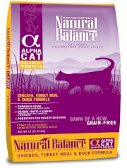 Natural Balance Alpha Grain-Free Chicken, Turkey Meal, and Duck Formula for Cats, 10-Pound Bag