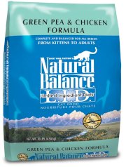Natural Balance Dry Cat Food, Limited Ingredient Grain Free Pea and Chicken Recipe, 10 Pound Bag