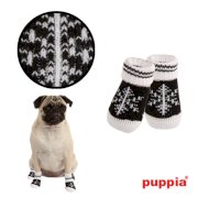 Snowflake Dog Socks by Puppia - Black