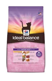 Hill's Ideal Balance Natural Chicken and Brown Rice Recipe Mature Adult Cat Food Bag