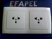 Ổ cắm điện đôi 3 chấu EFAPEL 90842T