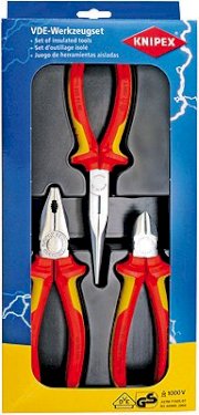 Bộ kìm 3 chi tiết cách điện 1000V Knipex 00 20 12