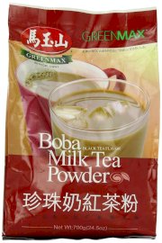 Greenmax Boba Milk Tea Powder, Black Tea, 24.5 Ounce