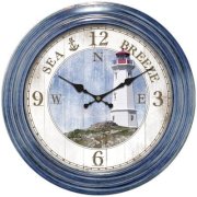 Ashton Sutton Decorative Home 18" Lighthouse Dial Wall Clock