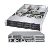 Server Supermicro SuperServer 6028U-TR4+ (Black) (SYS-6028U-TR4+) E5-2603 v3 (Intel Xeon E5-2603 v3 1.60GHz, RAM 4GB, 1000W, Không kèm ổ cứng)