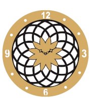 Sai Enterprises Black And Beige Mdf Wood Criss Cross Wall Clock