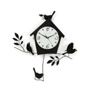 Ashton Sutton 20" Birds and Bird House Wall Clock